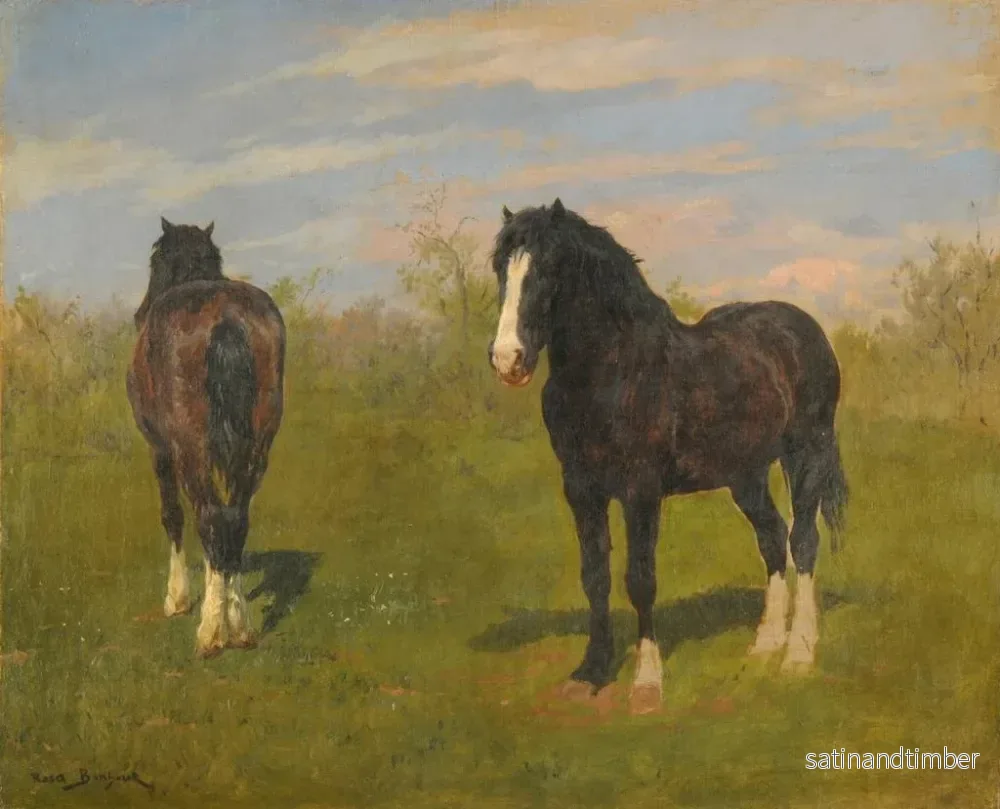 Reproduktion av målningen av betande hästar - Rosa Bonheur - Bild 2