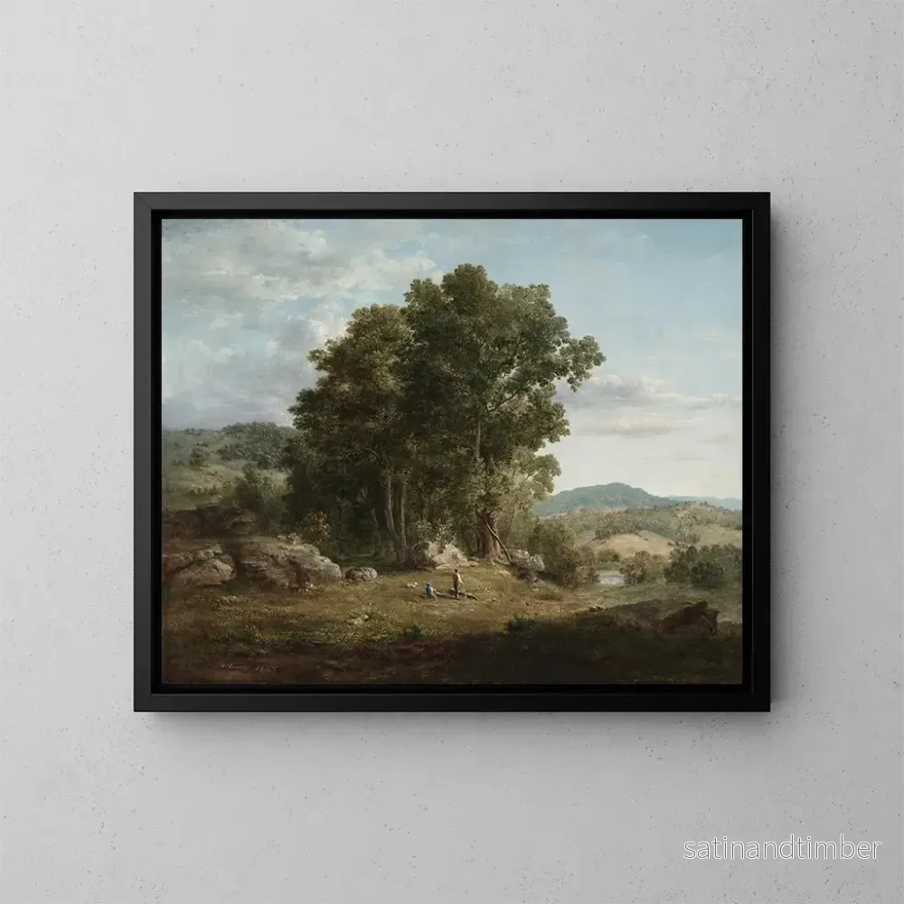 Reproduktion av målningen Le Bûcheron - George Inness