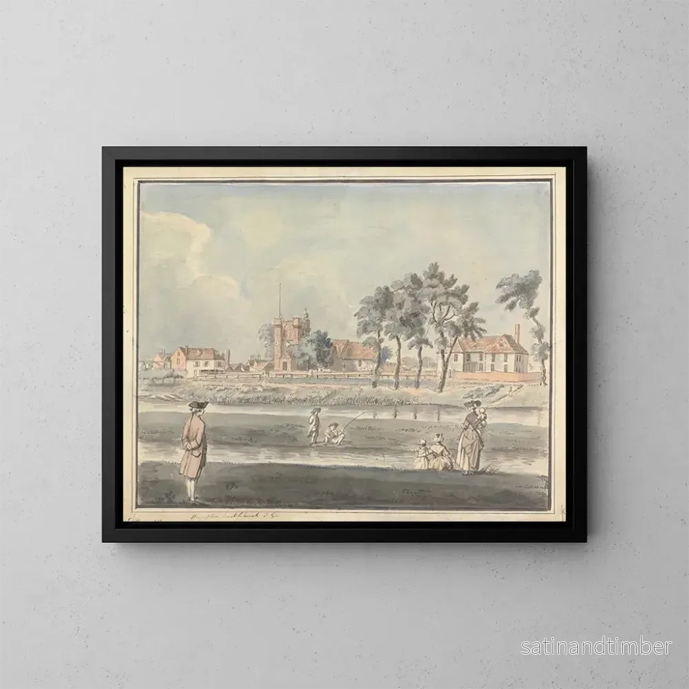 Reproduktion av målningen av Hampton Court kyrka – Kapten Francis Grose Reproduktion av målningen av Hampton Court kyrka – Kapten Francis Grose