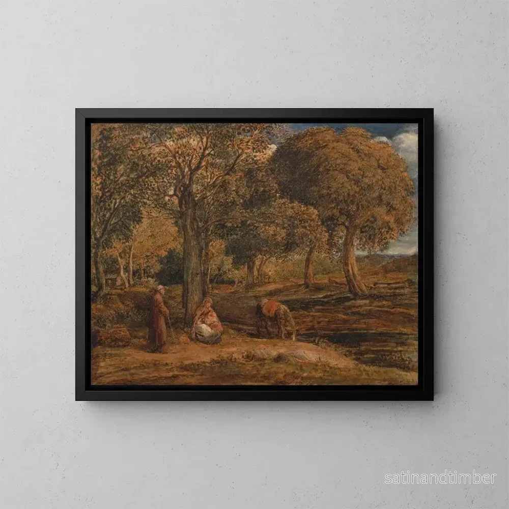 Reproduktion av målningen Le repos pendant la fuite en Égypte - John Linnell