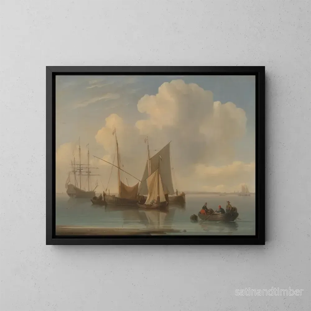 Reproduktion av målningen av holländska fiskefartyg - William Anderson