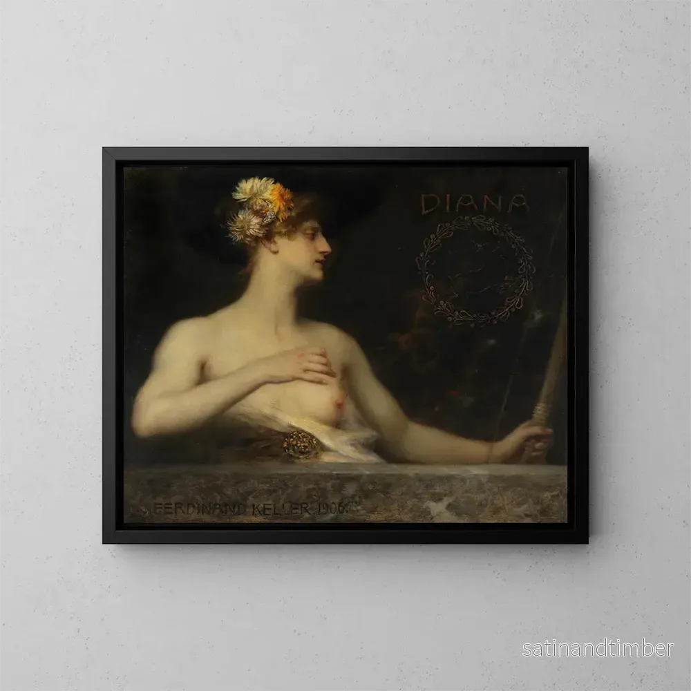 Reproduktion av målningen Diane - Ferdinand Keller