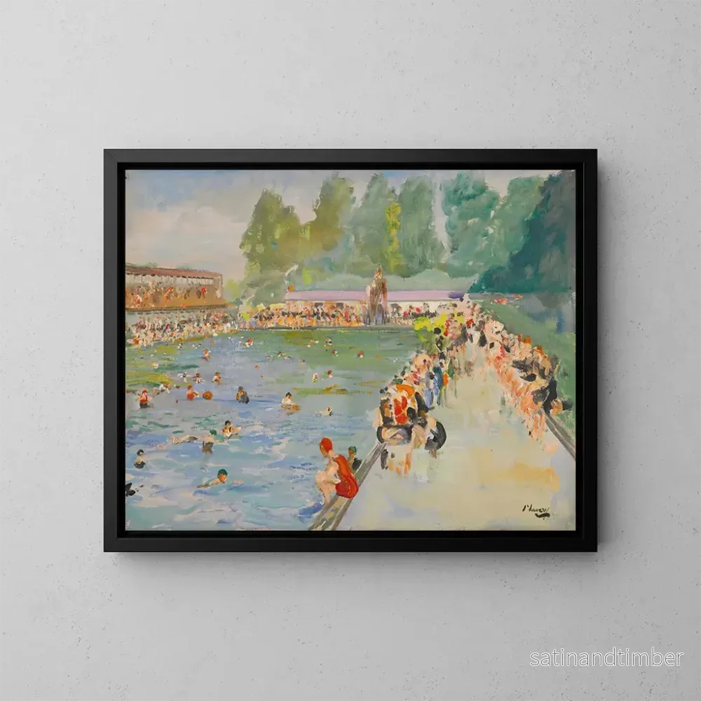 Reproduktion av målningen Bains de Chiswick - Sir John Lavery