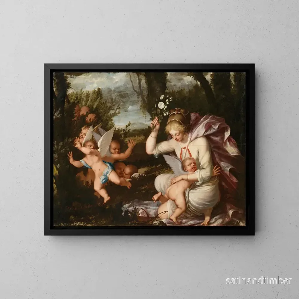 Reproduktion av målningen Le châtiment de Cupidon - Pietro Liberi