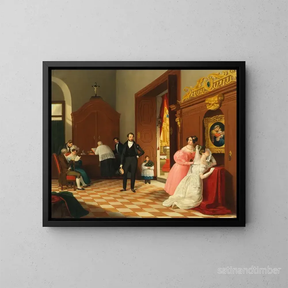 Reproduktion av målningen La mariée par dépit - Eugen Hummel