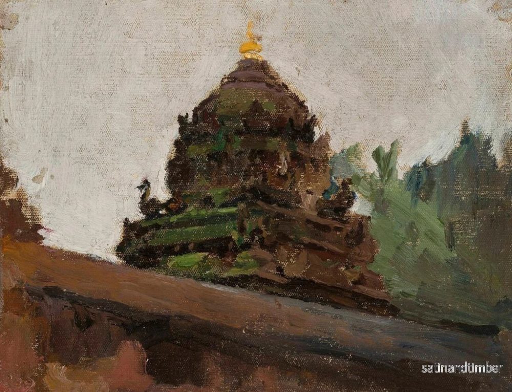 Reproduktion av målningen av det gamla templet i Madras - Jan Cybis - Bild 2