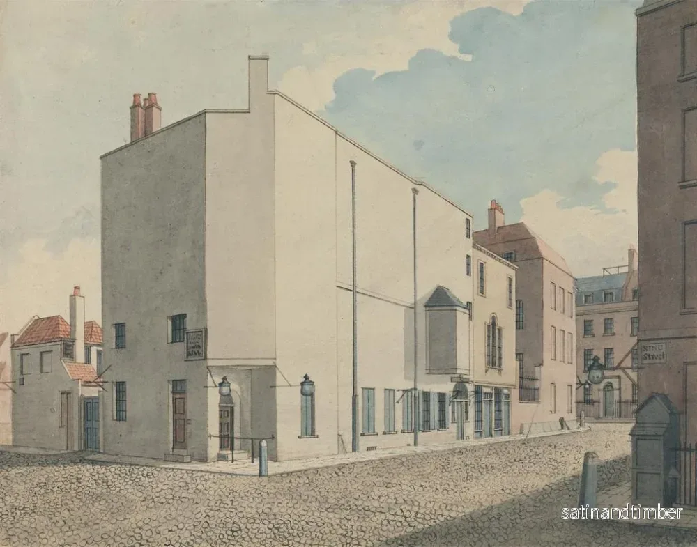 Reproduktion av målningen Perspektiv av konsertlokaler i Argyll, Regent Street, London - John Nash - Bild 2