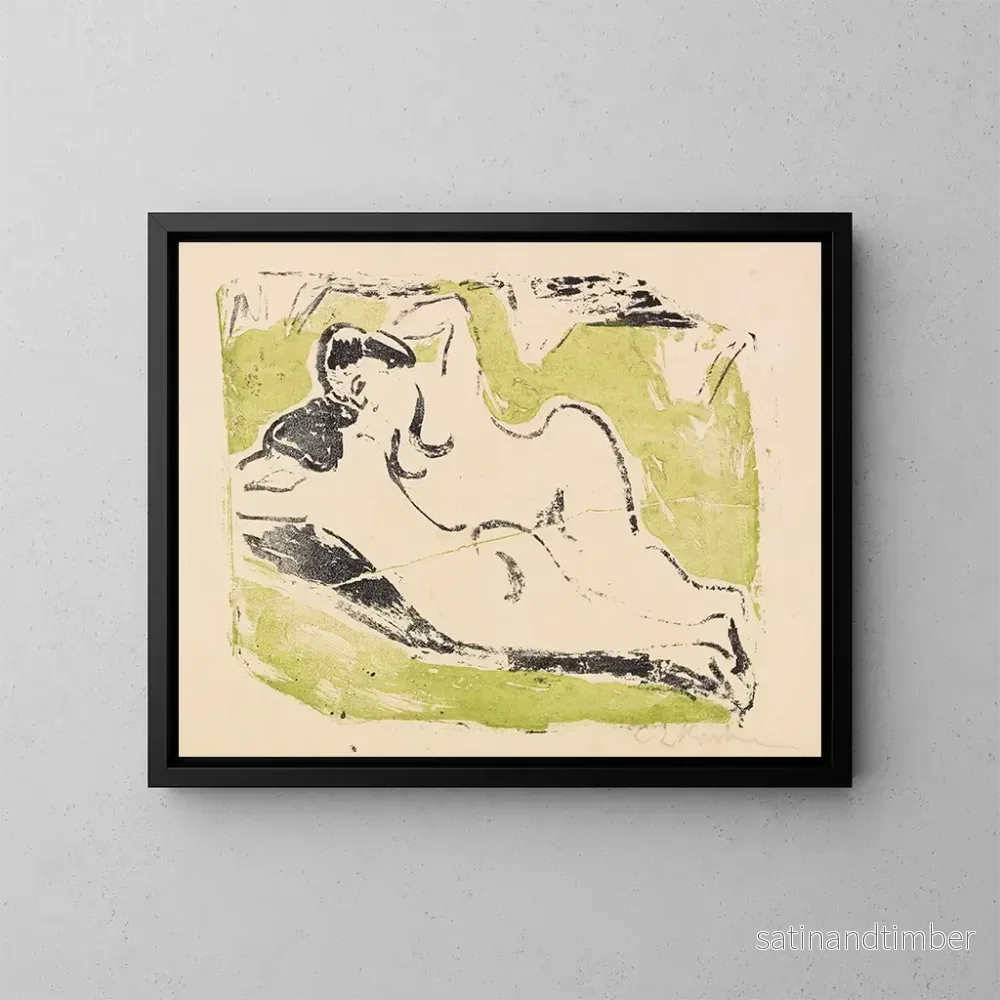 Reproduktion av målningen Baignade au soleil - Ernst Ludwig Kirchner