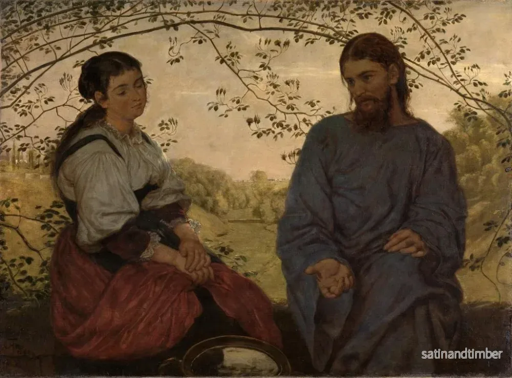 Reproduktion av målningen Le Christ et la Samaritaine - Hans Thoma - Bild 2