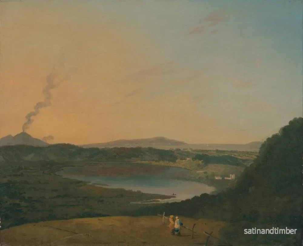 Reproduktion av målningen av sjön Agnano med Vesuvius i fjärran - Richard Wilson - Bild 2
