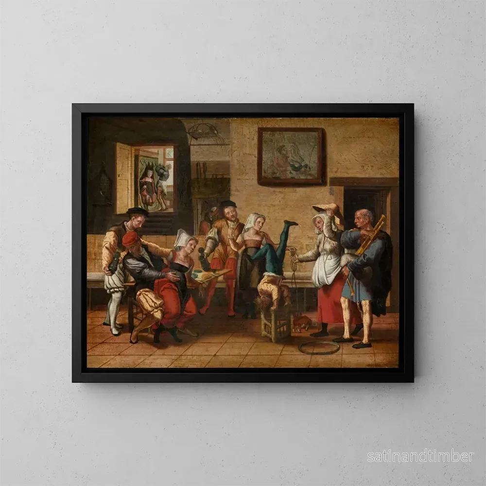 Reproduktion av målningen Scène de taverne - Jan van Amstel