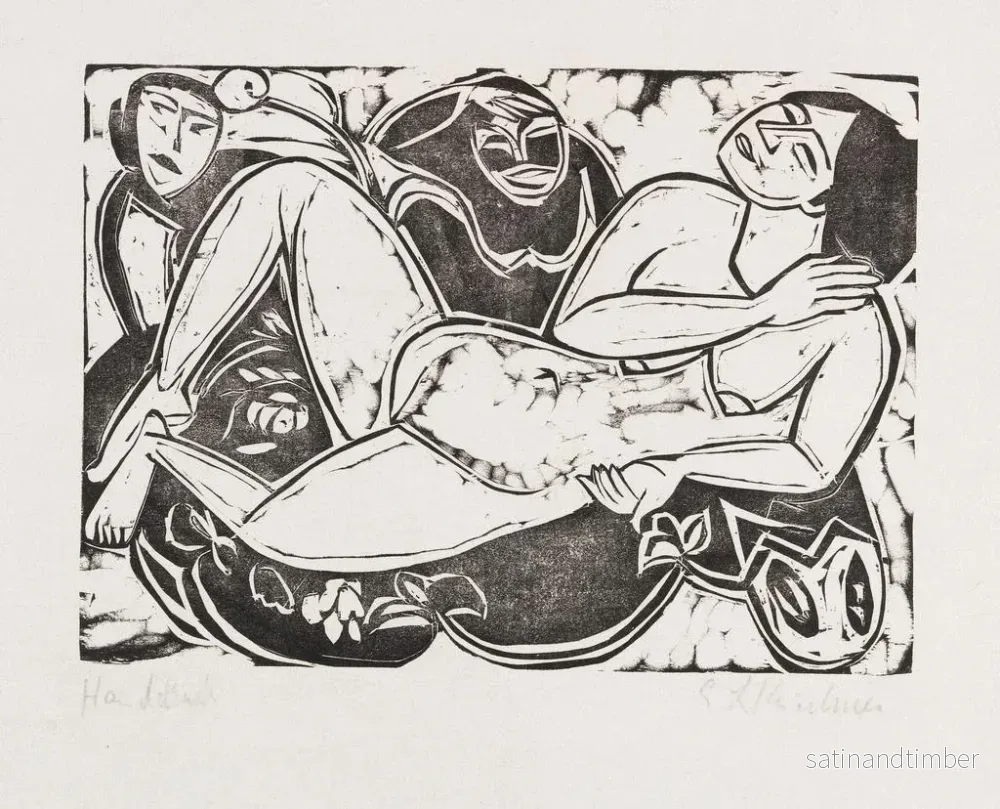Reproduktion av målningen Akt liggande - Ernst Ludwig Kirchner - Bild 2