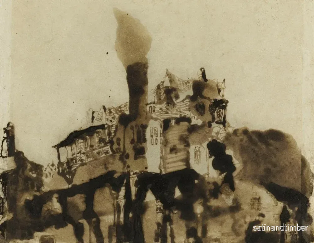 Reproduktion av målningen La ville aux balcons - Victor Hugo - Bild 2