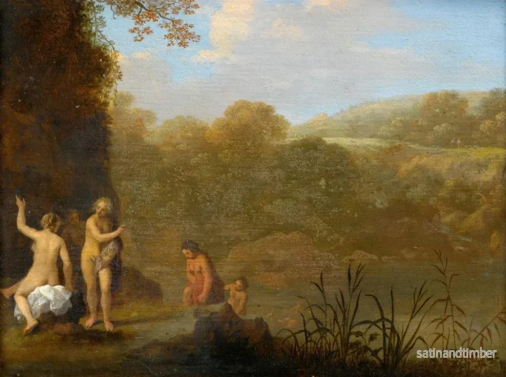 Reproduktion av målningen Filles au bain - Cornelis van Poelenburch - Bild 2