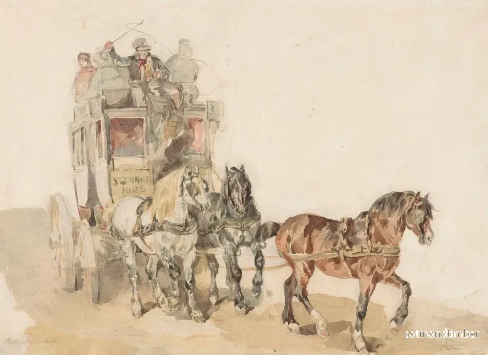 Reproduktion av målningen Diligence française - Piotr Michałowski - Bild 2