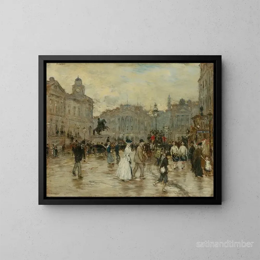 Reproduktion av målningen Rue des Princesses, Edinburgh – Jean François Raffaëlli Reproduktion av målningen Rue des Princesses, Edinburgh – Jean François Raffaëlli