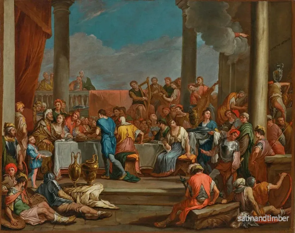 Reproduktion av målningen Le Festin de Balthazar - Giulio Carpioni - Bild 2
