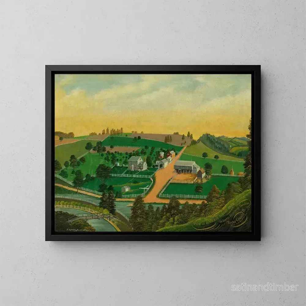 Reproduktion av målningen Vue de la ferme de Benjamin Reber - Charles C. Hofmann