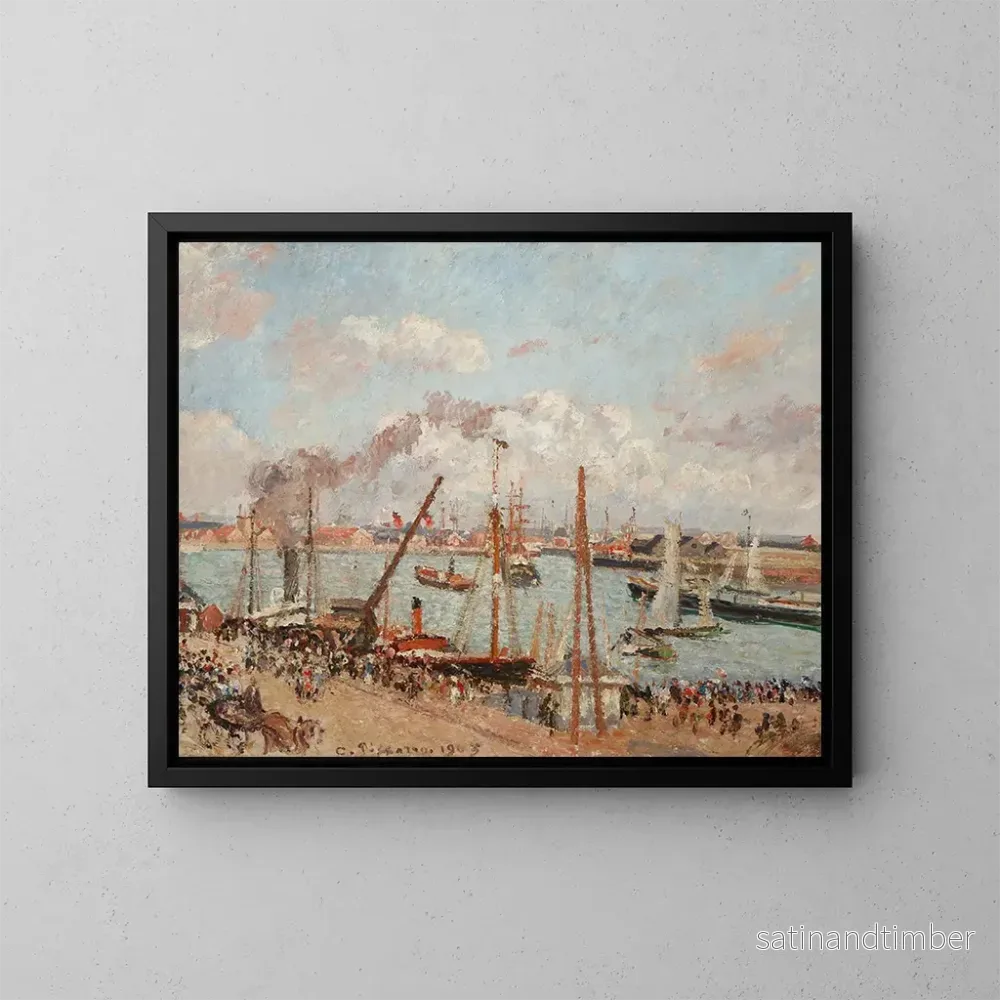 Reproduktion av målningen L'Anse des Pilotes, eftermiddagssol, Le Havre - Camille Pissarro