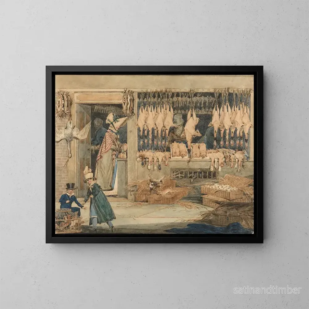 Reproduktion av målningen Le marché aux volailles – James Pollard Reproduktion av målningen Le marché aux volailles – James Pollard