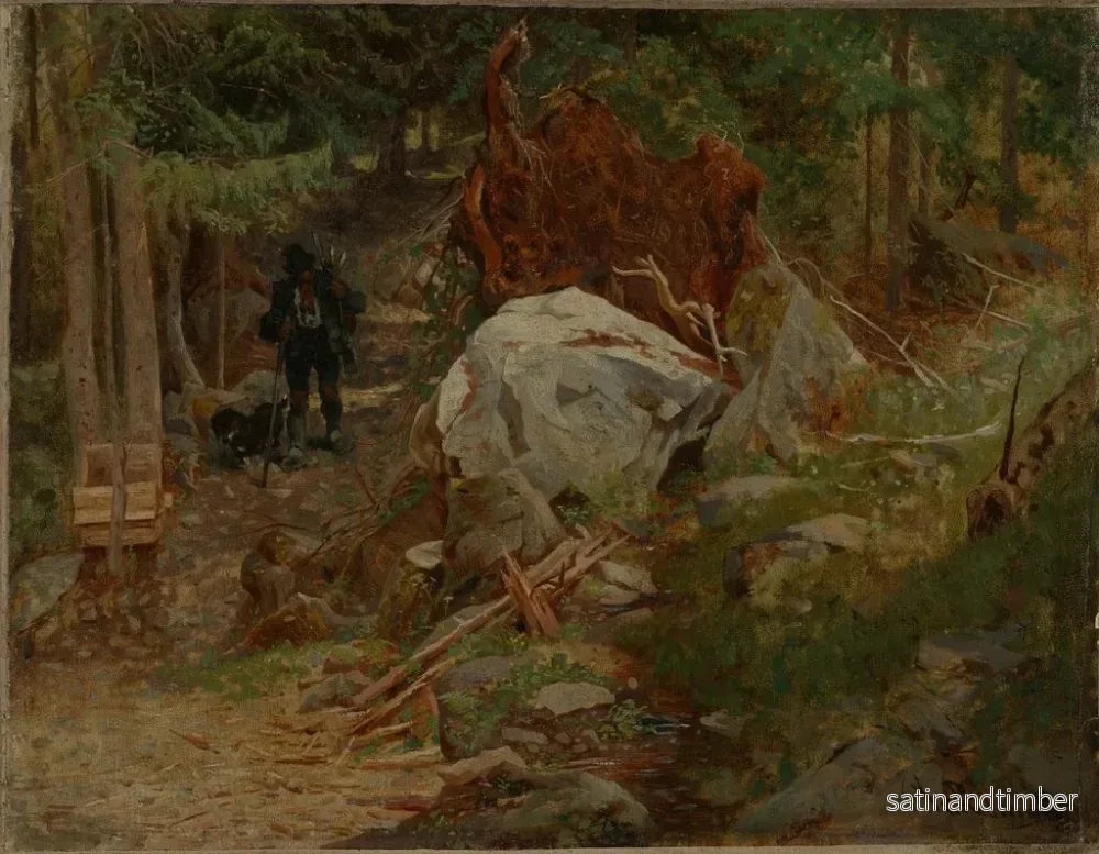Reproduktion av målningen I skogen nära Taufers i Pustertal - Franz Xaver von Riedmüller - Bild 2