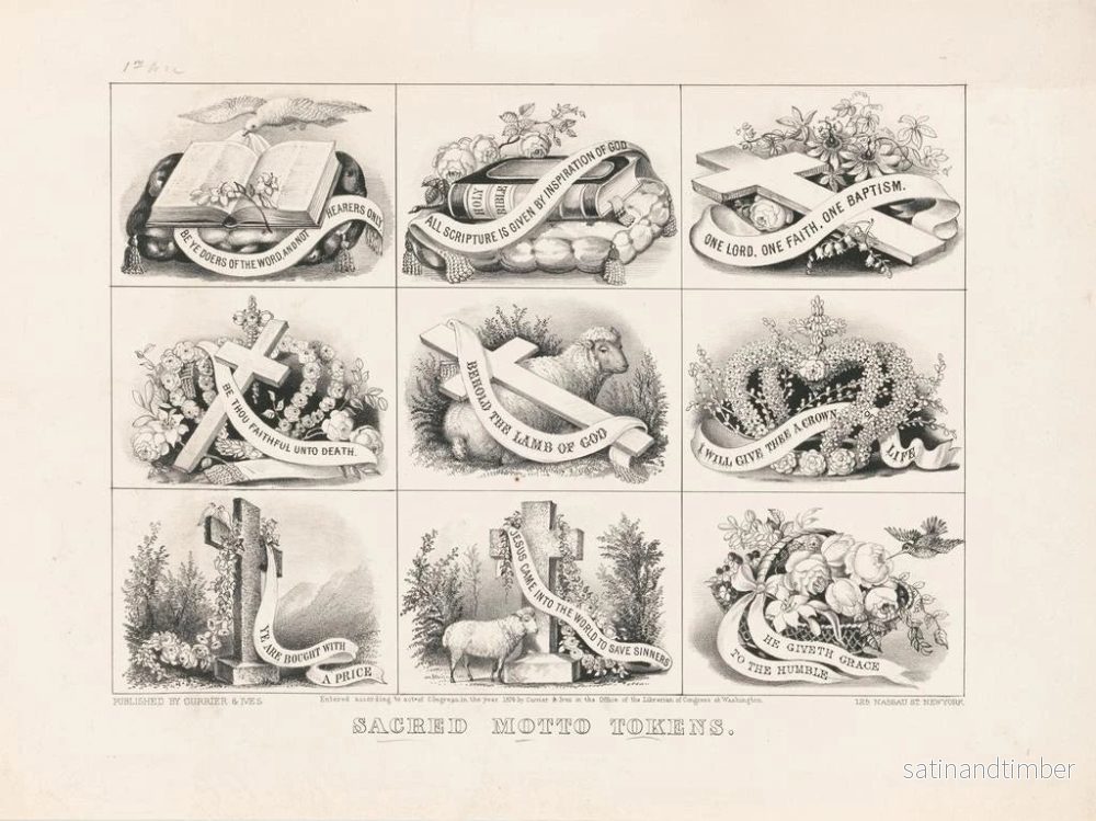 Reproduktion av målningen Jetons de devise sacrée - Currier & Ives - Bild 2