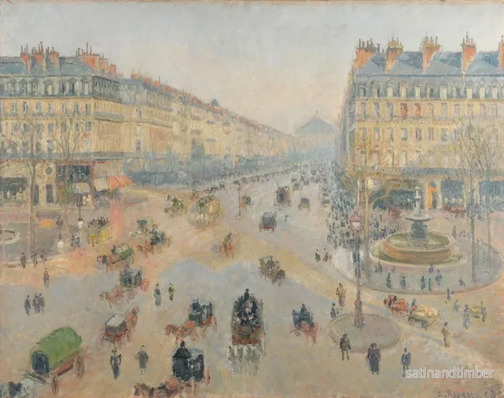 Reproduktion av målningen L'avenue de l'Opéra - Camille Pissarro - Bild 2