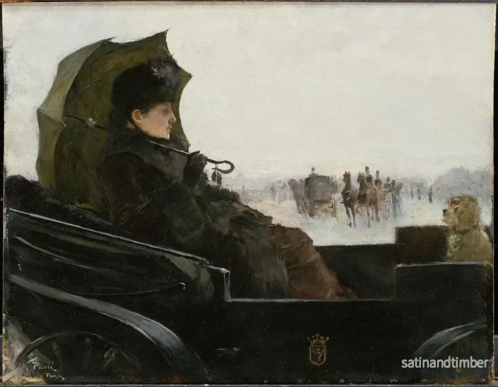 Reproduktion av målningen Dame i barnvagn med motiv av Paris - Georg Pauli - Bild 2