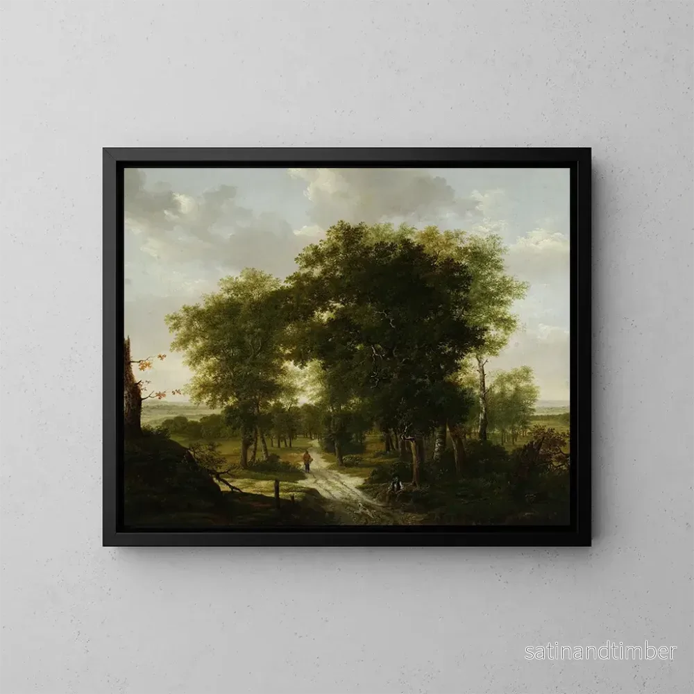 Reproduktion av målningen Landskapsbild av skog - Kazimierz Jan