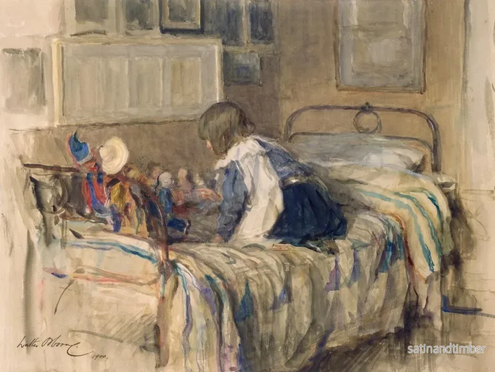 Reproduktion av målningen L'École des poupées - Walter Frederick Osborne - Bild 2