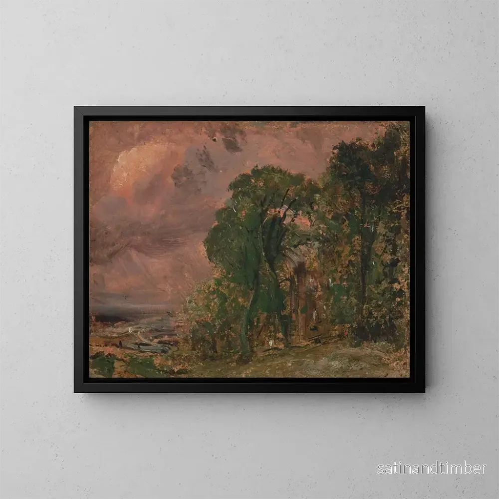 Reproduktion av tavlan En vy i Hampstead i stormigt väder - John Constable