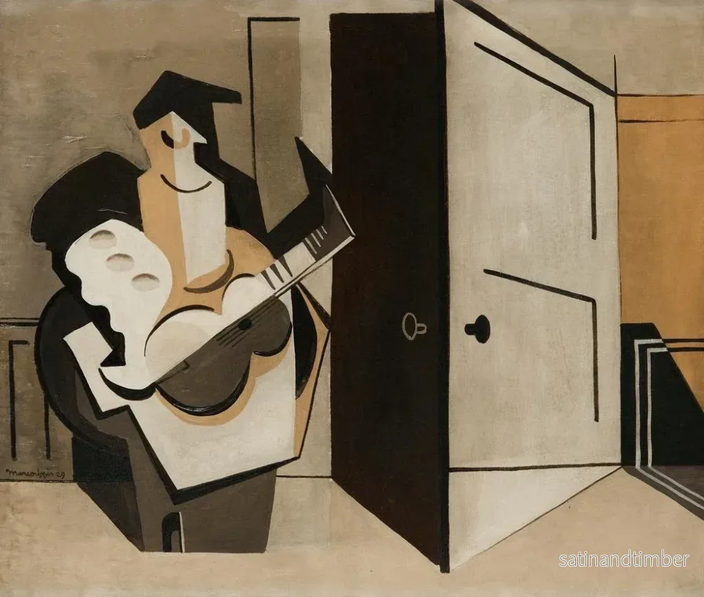 Reproduktion av målningen Musiker i ett interiör - Louis Marcoussis - Bild 2