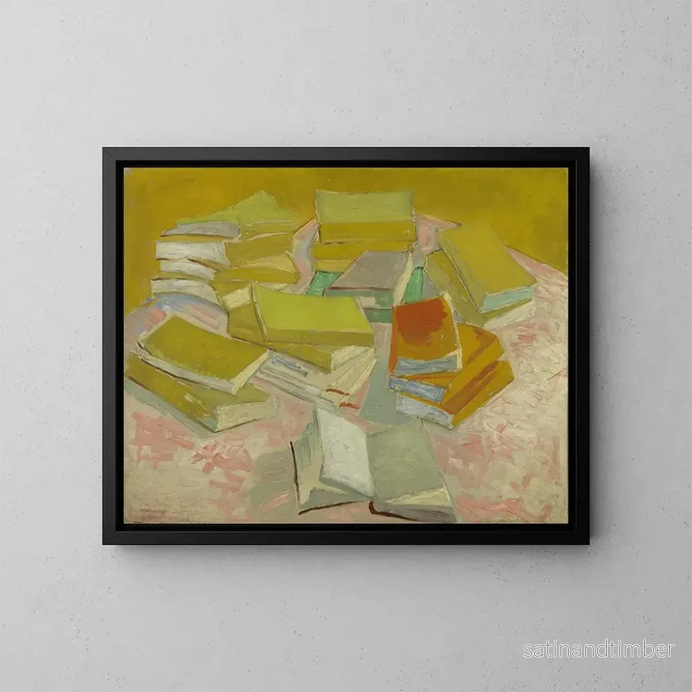 Reproduktion av målningen av högar med franska romaner - Vincent van Gogh