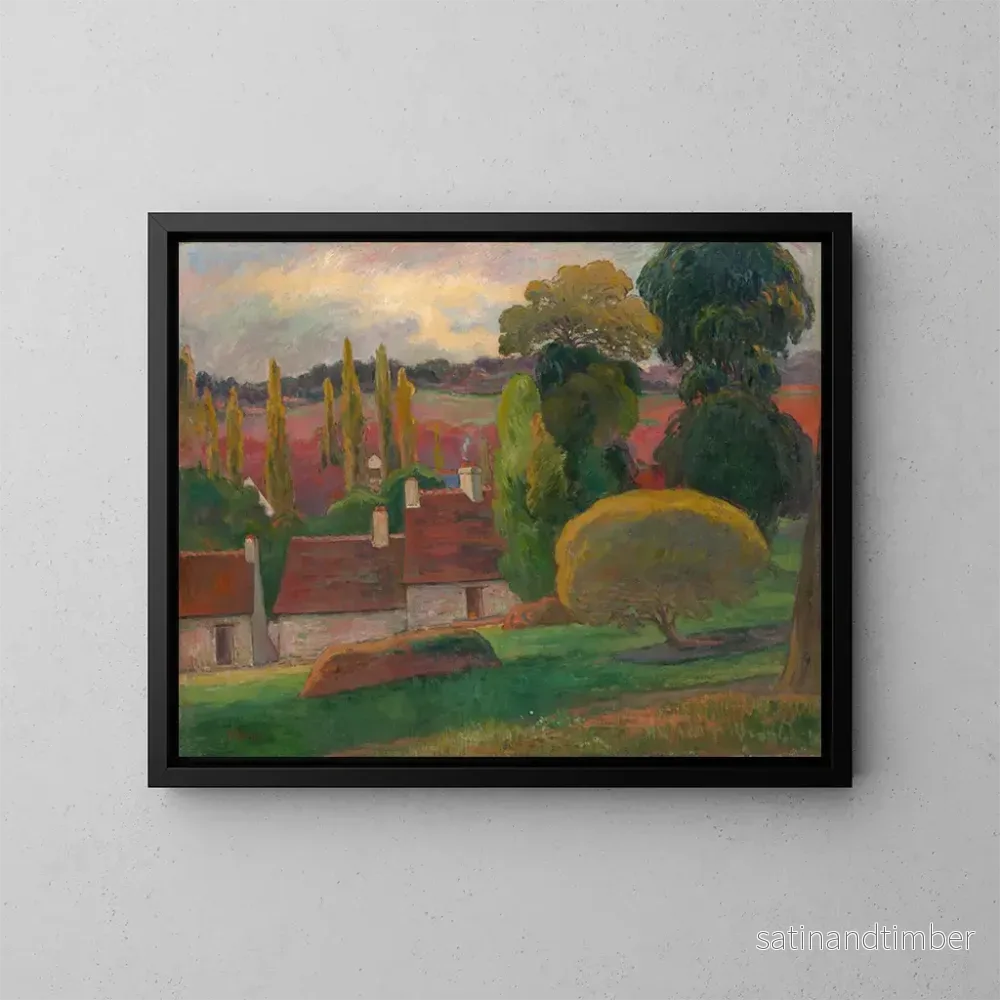 Reproduktion av målningen En gård i Bretagne – Paul Gauguin