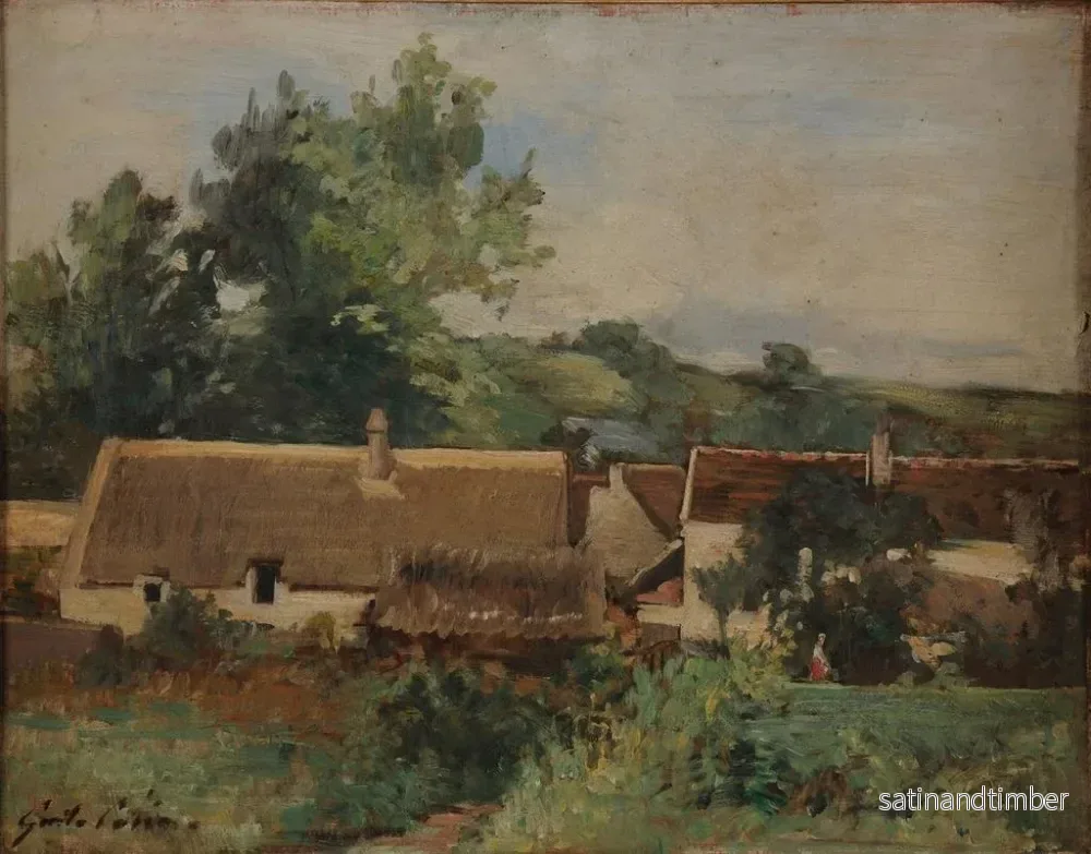 Reproduktion av målningen En by - Gustave Henri Colin - Bild 2