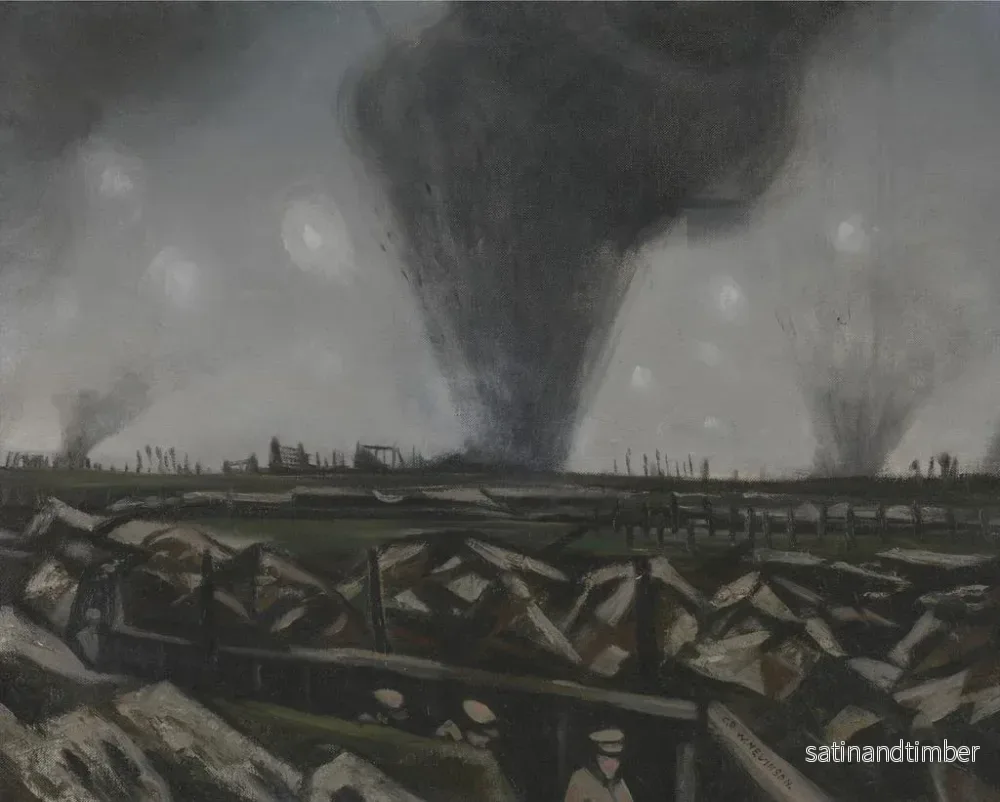 Reproduktion av målningen av Le bombardement av Christopher Nevinson - Christopher R W Nevinson - Bild 2