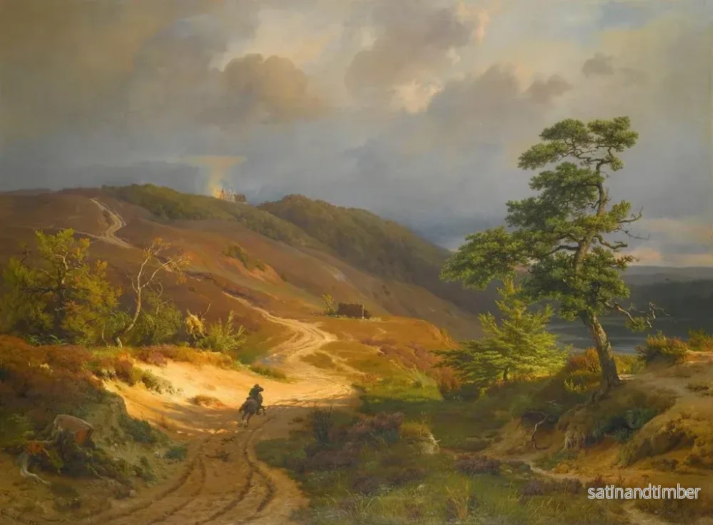 Reproduktion av målningen Cavalier dans un paysage - Ludwig Gurlitt - Bild 2