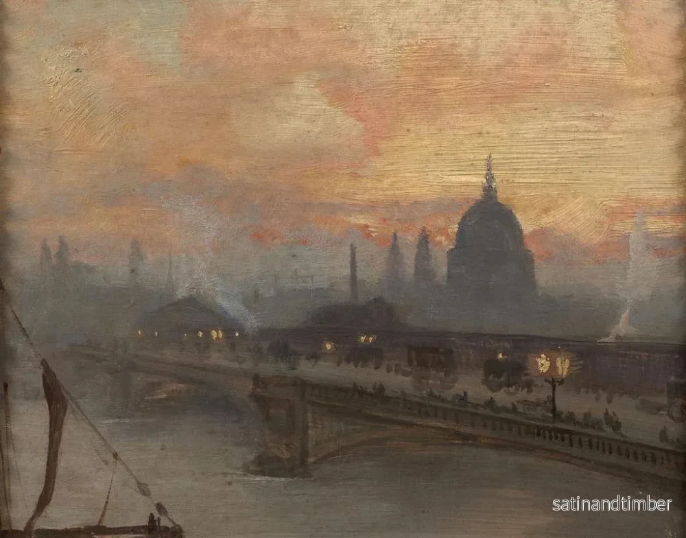 Reproduktion av målningen Pont des Frères Noirs au petit matin - George Hyde Pownall - Bild 2