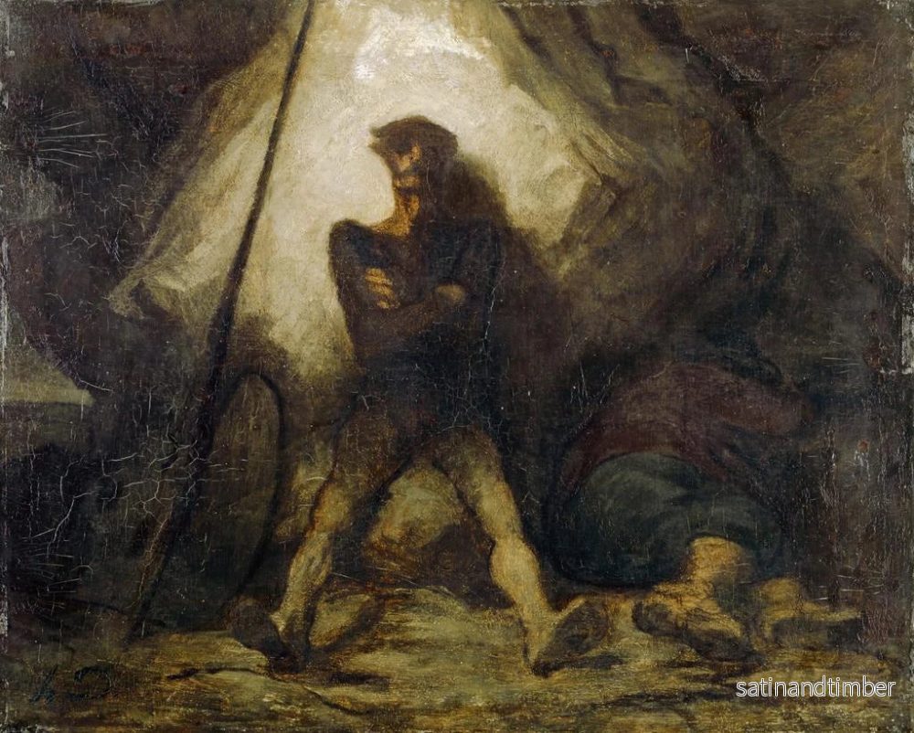 Reproduktion av målningen La veille de Don Quichotte - Honoré Daumier - Bild 2