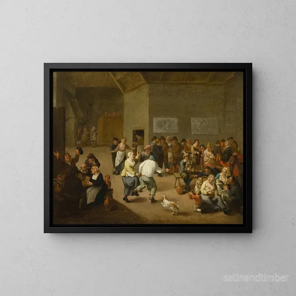 Reproduktion av målningen Amusement à l'auberge - Mattheus van Helmont