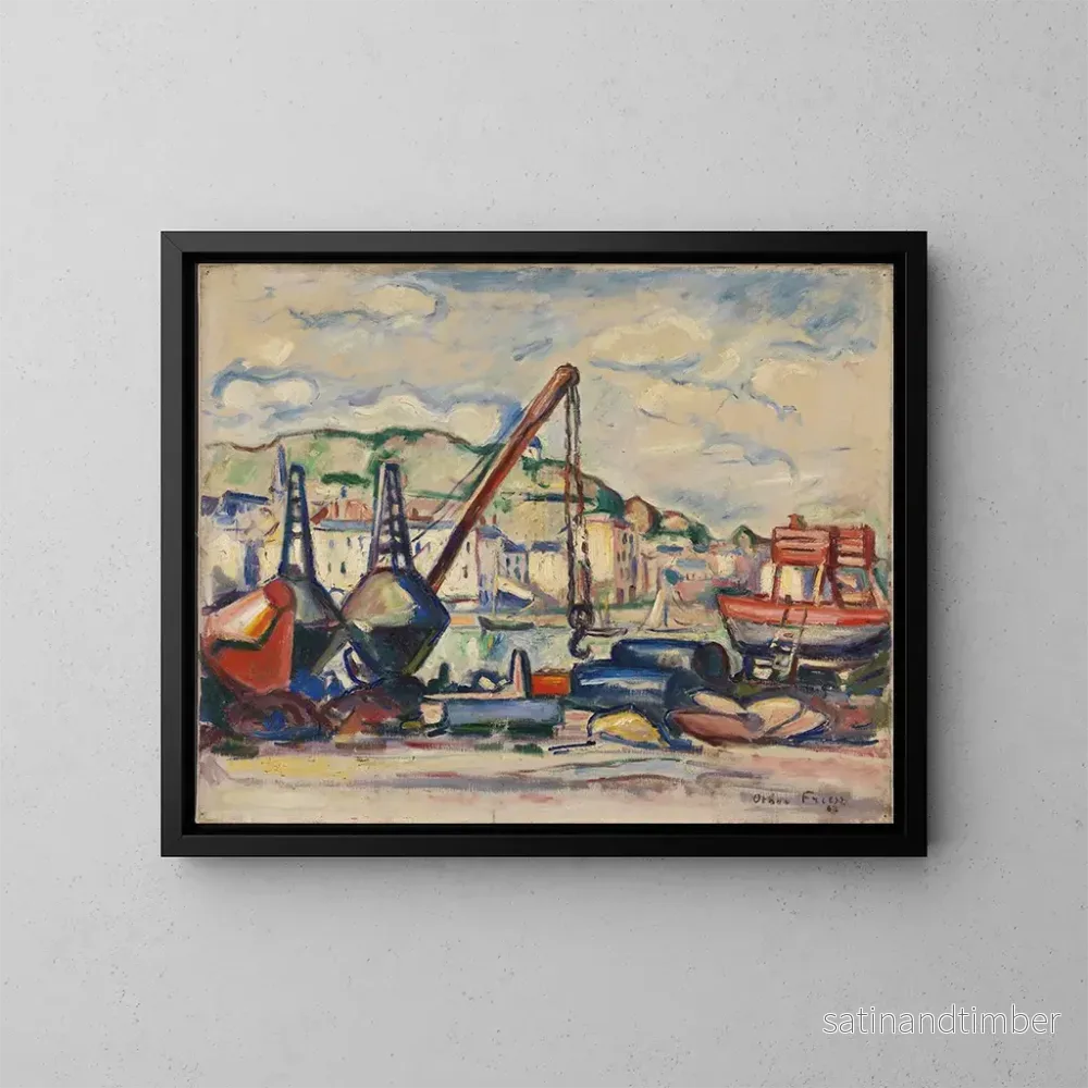Reproduktion av målningen Le port de Honfleur – Émile Othon Friesz Reproduktion av målningen Le port de Honfleur – Émile Othon Friesz