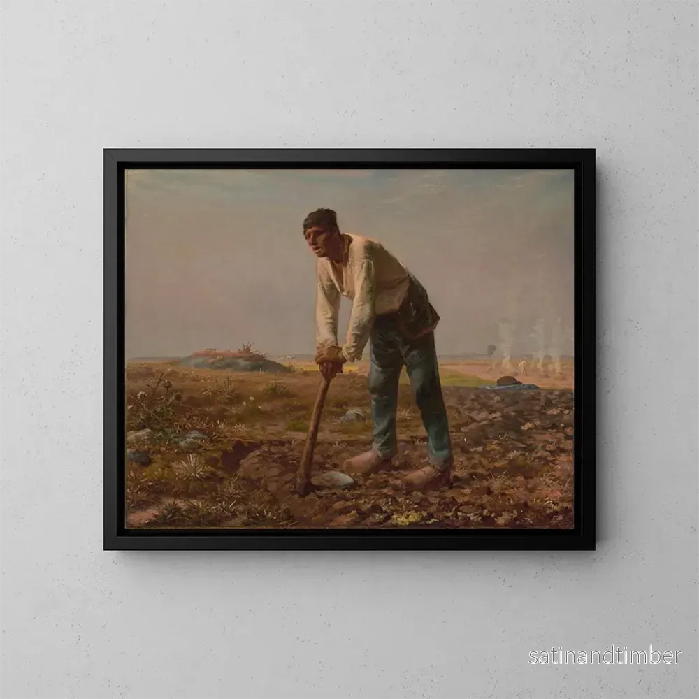 Reproduktion av målningen av Man med hacka - Jean-François Millet