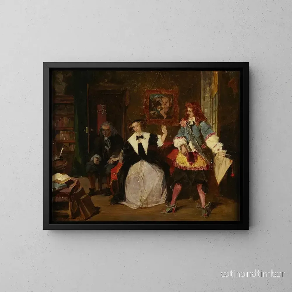 Reproduktion av målningen Madame de Maintenon och Scarron - Augustus Leopold Egg