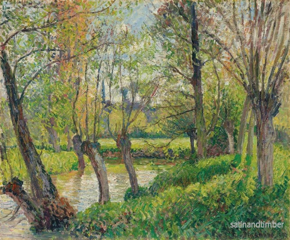 Reproduktion av målningen Bords de l'Epte, solnedgång - Camille Pissarro - Bild 2