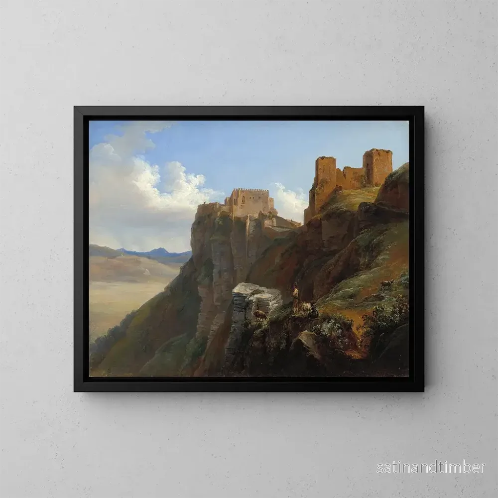 Reproduktion av målningen Vue du Castello di San Giuliano près de Trapani, Sicile - Louise-Joséphine Sarazin de Belmont