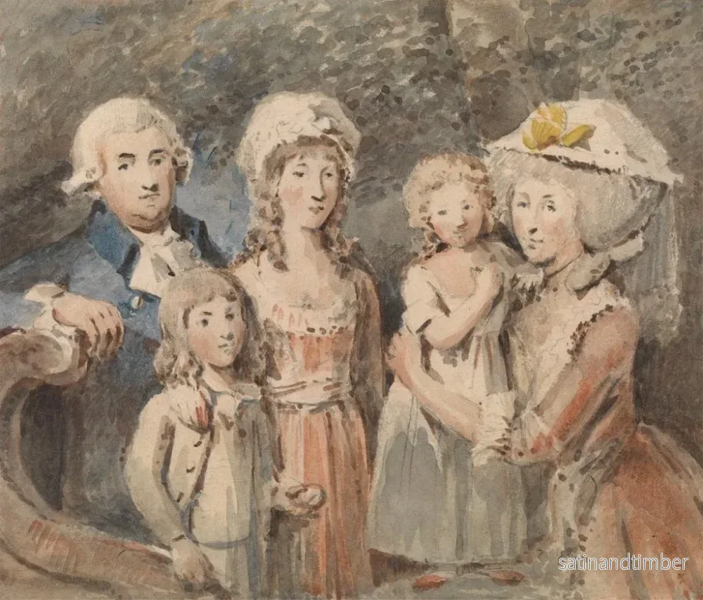 Reproduktion av målningen James Boswell och hans familj - John Thomas Smith - Bild 2