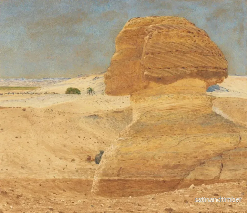 Reproduktion av målningen La Sphinx nära Giza i morgonljus - George Price Boyce - Bild 2