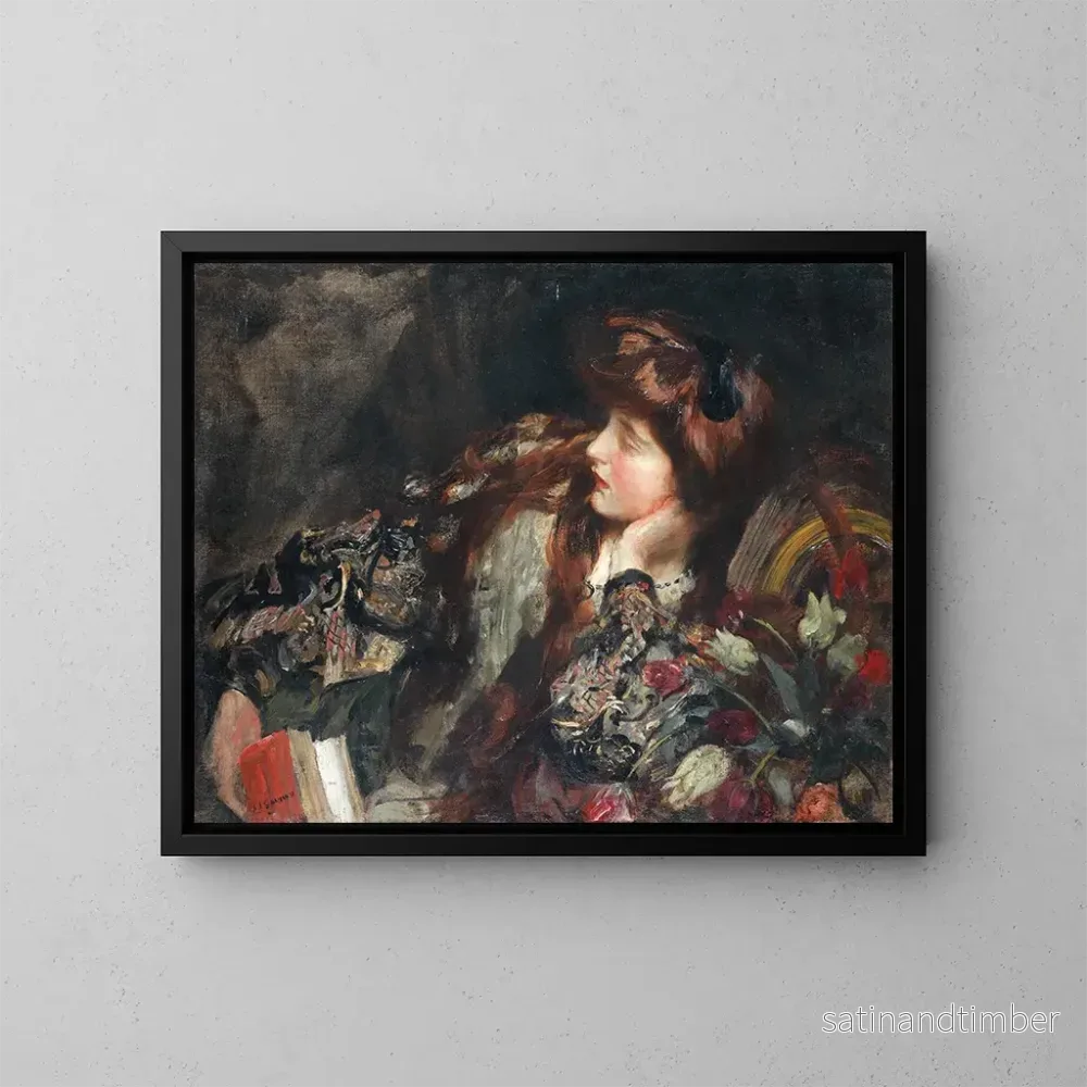 Reproduktion av målningen Contemplation - James Jebusa Shannon