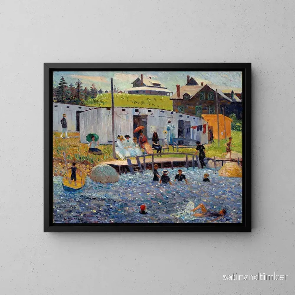 Reproduktion av målningen L'heure du bain, Chester, Nouvelle-Écosse - William James Glackens