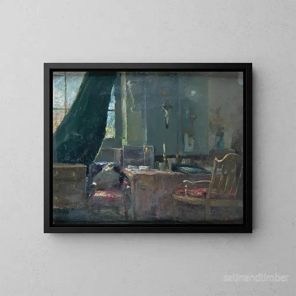 Reproduktion av målningen L’atelier de Marthe Verhaeren dans la rue Potagre – Marthe Massin Reproduktion av målningen L’atelier de Marthe Verhaeren dans la rue Potagre – Marthe Massin